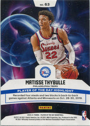 Panini Player of the Day 2020-21 Rainbow Parallel Base Card 63 Matisse Thybulle