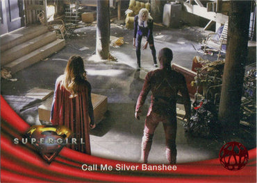 Supergirl Season 1 Red Omegahedron Deco Foil Base Variant Card 63