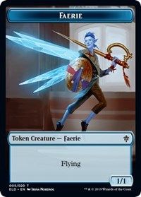 Faerie // Food (17) Double-Sided Token [Throne of Eldraine Tokens]