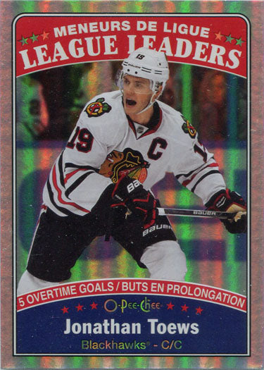 O-Pee-Chee Hockey 2016-17 Rainbow Parallel Base Card 651 Jonathan Toews