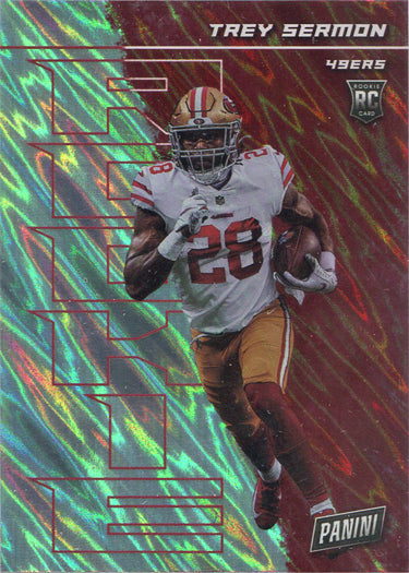 Panini Player Of The Day Football 2021 Silver Parallel Card 66 Trey Sermon