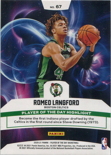 Panini Player of the Day 2020-21 Rainbow Parallel Base Card 67 Romeo Langford