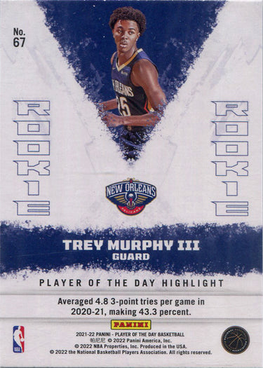 Panini Player of the Day 2021-22 Lava Parallel Base Card 67 T Murphy III 079/199