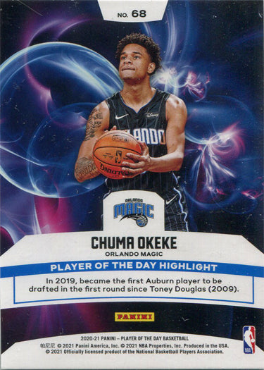 Panini Player of the Day 2020-21 Rainbow Parallel Base Card 68 Chuma Okeke