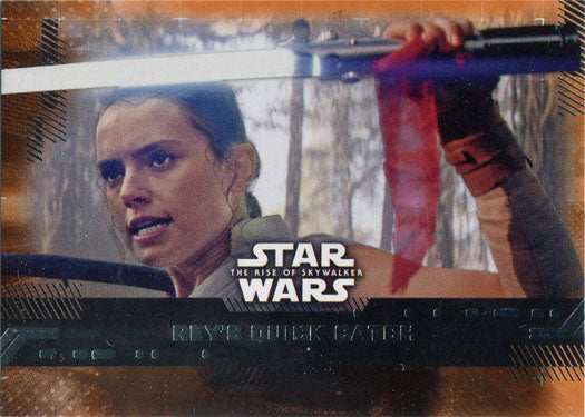 Star Wars Rise Skywalker Base Card 68 Orange Parallel "Reys Quick Catch" 29/99