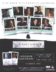 Six Feet Under: Seasons 1 & 2 Trading Card Sell Sheet