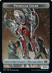 Saproling // Phyrexian Golem Double-Sided Token [Double Masters 2022 Tokens]