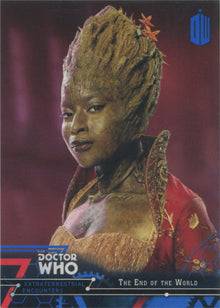 Doctor Who Extraterrestrial Encounters Blue Parallel Chase Card 70 #87/99