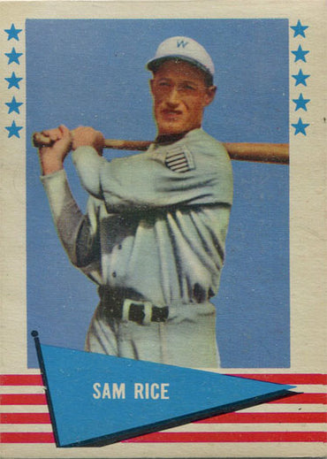 Fleer Baseball Greats 1961 Base Card 70 Edgar "Sam" Rice