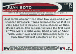 Topps Series Two Baseball 2021 Chrome 70 Years Card 70YTC-62 Juan Soto