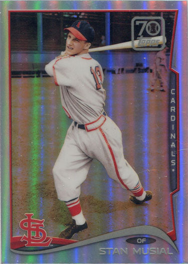 Topps Series Two Baseball 2021 Chrome 70 Years Card 70YTC-64 Stan Musial