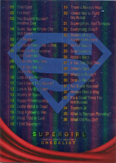 Supergirl Season 1 Rainbow Foil Board Base Variant Card 72