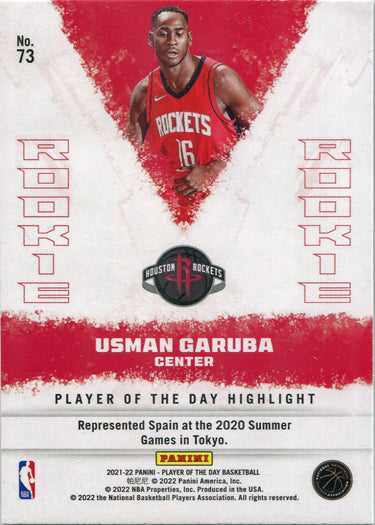 Panini Player of the Day 2021-22 Rainbow Parallel Base Card 73 Usman Garuba