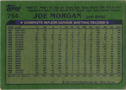Topps Baseball 1982 Base Card 754 Joe Morgan