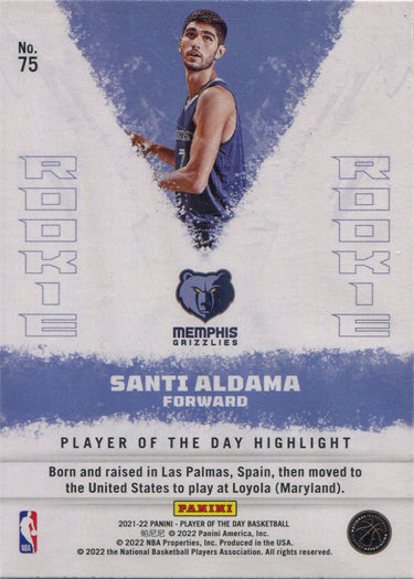 Panini Player of the Day 2021-22 Rainbow Parallel Base Card 75 Santi Aldama