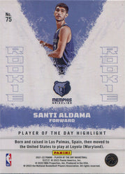 Panini Player of the Day 2021-22 Rainbow Parallel Base Card 75 Santi Aldama