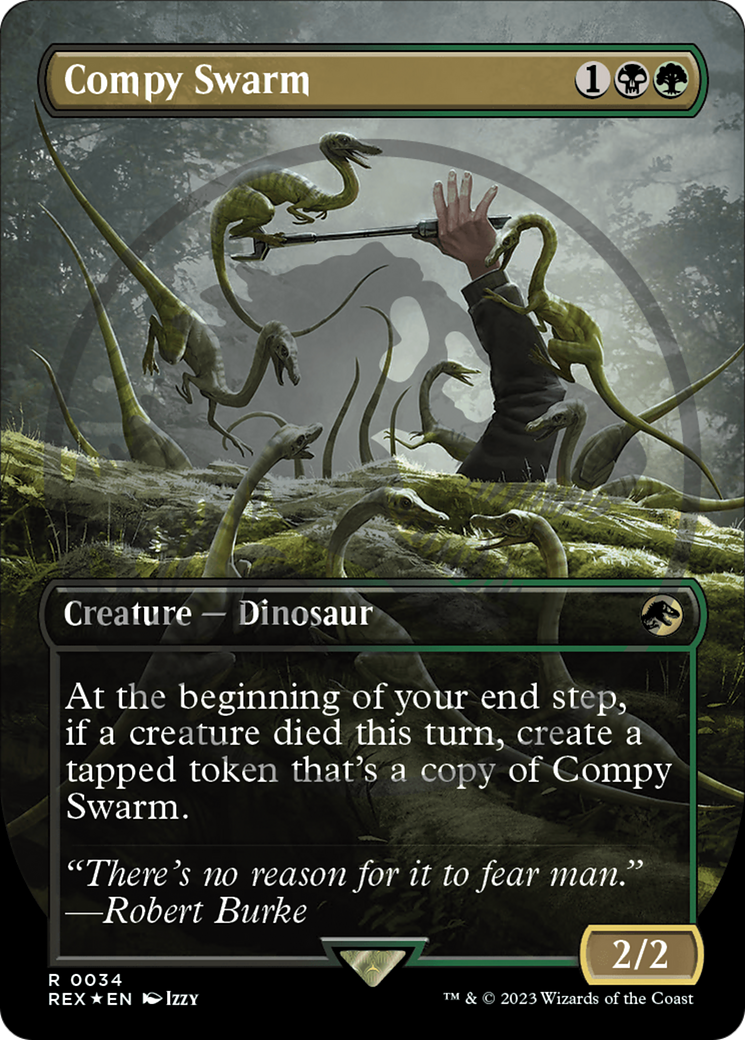 Compy Swarm (Emblem) (Borderless) [Jurassic World Collection Tokens]
