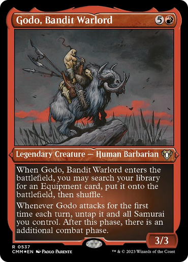 Godo, Bandit Warlord (Foil Etched) [Commander Masters]