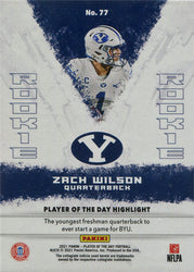 Panini Player Of The Day Football 2021 Base Card 77 Zach Wilson