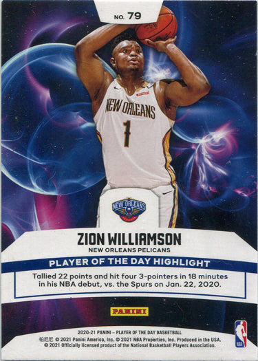 Panini Player of the Day 2020-21 Base Card 79 Zion Williamson