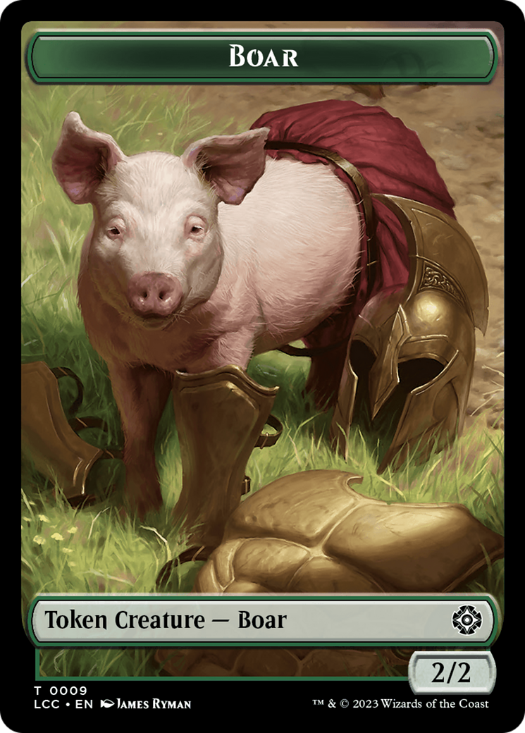 Boar // Merfolk (0005) Double-Sided Token [The Lost Caverns of Ixalan Commander Tokens]