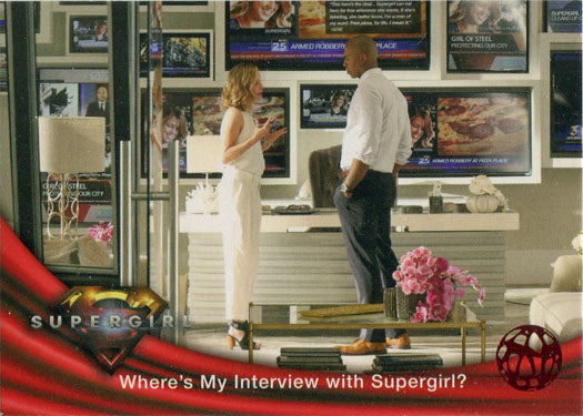 Supergirl Season 1 Red Omegahedron Deco Foil Base Variant Card 07