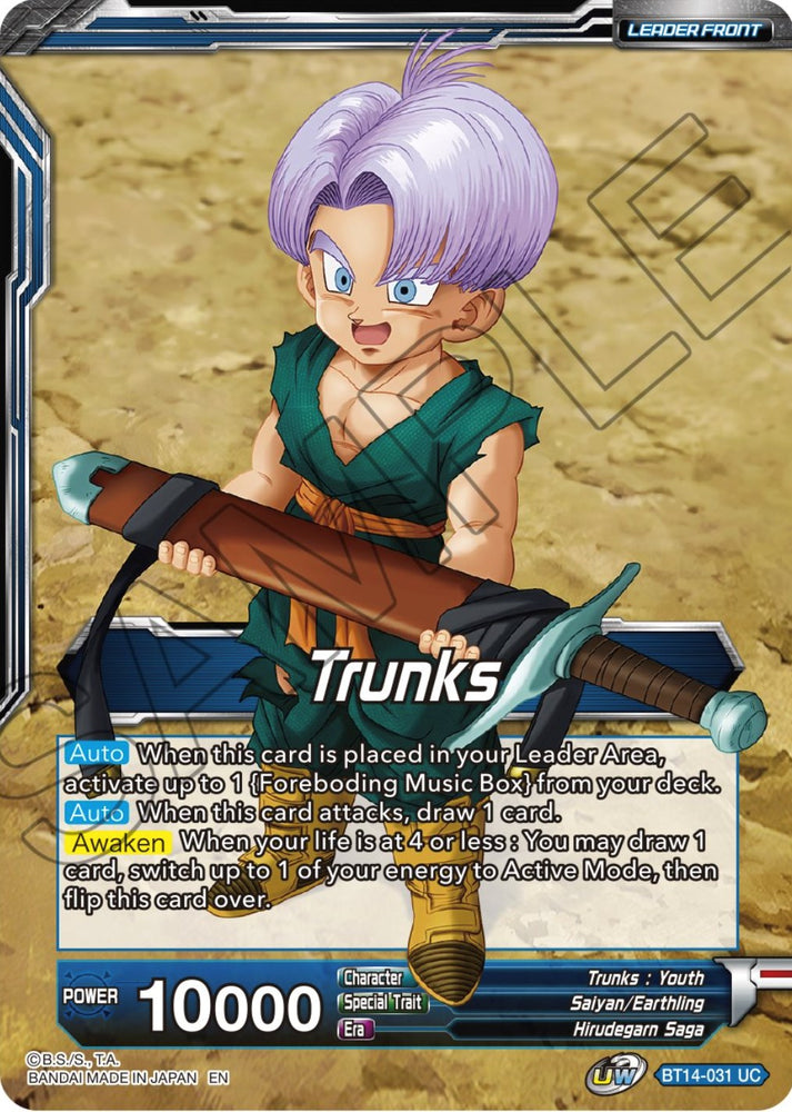 Trunks // Trunks, the Hero's Successor (BT14-031) [Cross Spirits Prerelease Promos]