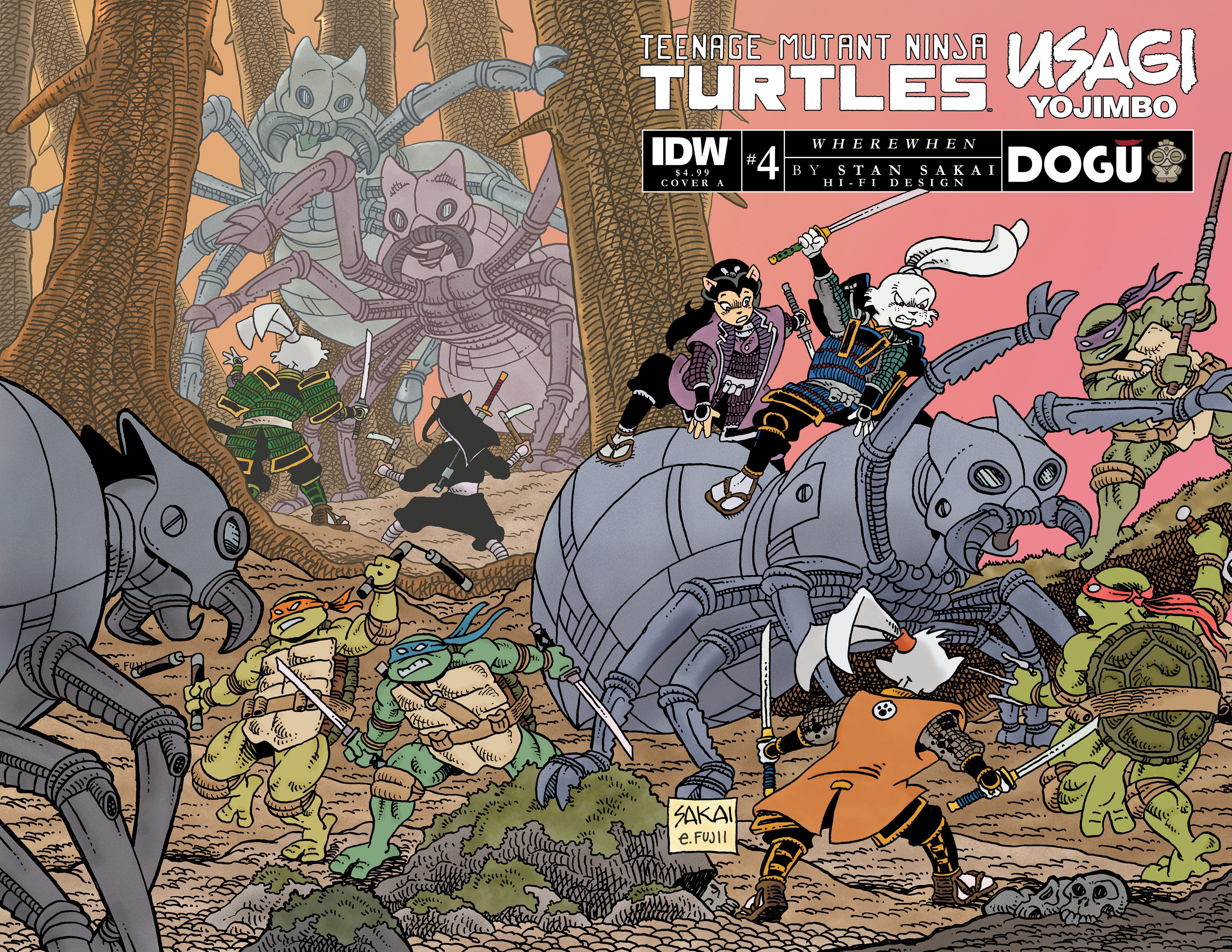 Teenage Mutant Ninja Turtles/Usagi Yojimbo: Wherewhen #4 Cover A