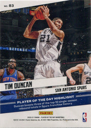 Panini Player of the Day 2020-21 Base Card 83 Tim Duncan