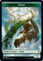 Giant // Food (18) Double-Sided Token [Throne of Eldraine Tokens]