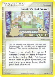 Lanette's Net Search (77/106) (Stamped) [EX: Emerald]