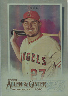 Topps Allen & Ginter Baseball 2020 Silver Frame Parallel Card 85 Mike Trout