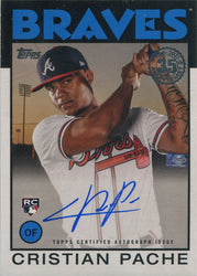 Topps Series One Baseball 2021 Autograph Card 86A-CPA Cristian Pache