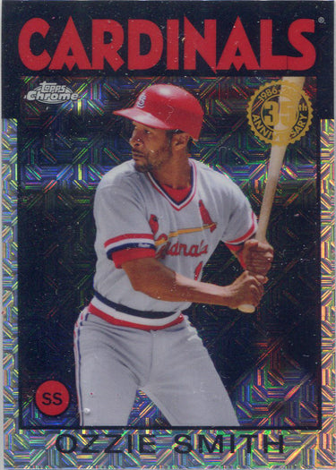 Topps Series One Baseball 2021 Chrome Silver Card 86BC-32 Ozzie Smith