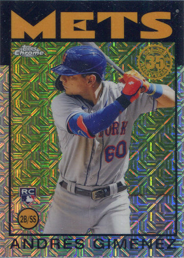 Topps Series One Baseball 2021 Chrome Silver Card 86BC-46 Andres Gimenez