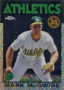 Topps Update Baseball 2021 Chrome Silver Card 86C-20 Mark McGwire