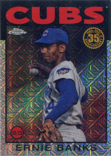 Topps Update Baseball 2021 Chrome Silver Card 86C-23 Ernie Banks