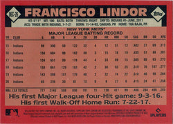 Topps Update Baseball 2021 Chrome Silver Card 86C-26 Francisco Lindor