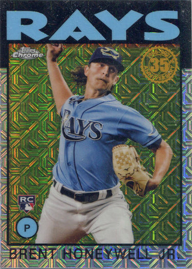 Topps Update Baseball 2021 Chrome Silver Card 86C-6 Brent Honeywell Jr.