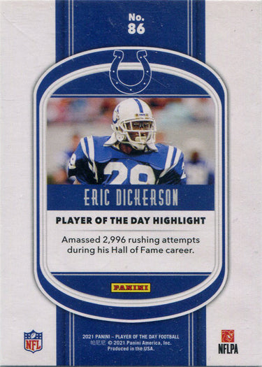 Panini Player Of The Day Football 2021 Base Card 86 Eric Dickerson