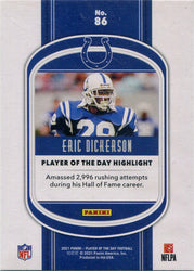 Panini Player Of The Day Football 2021 Silver Parallel Card 86 Eric Dickerson