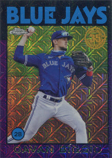 Topps Series Two Baseball 2021 Purple Border Chrome Silver Card 86TC-12 C Biggio