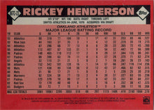 Topps Series Two Baseball 2021 Chrome Silver Card 86TC-23 Rickey Henderson