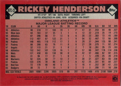 Topps Series Two Baseball 2021 Chrome Silver Card 86TC-23 Rickey Henderson