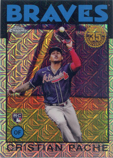 Topps Series Two Baseball 2021 Chrome Silver Card 86TC-33 Cristian Pache