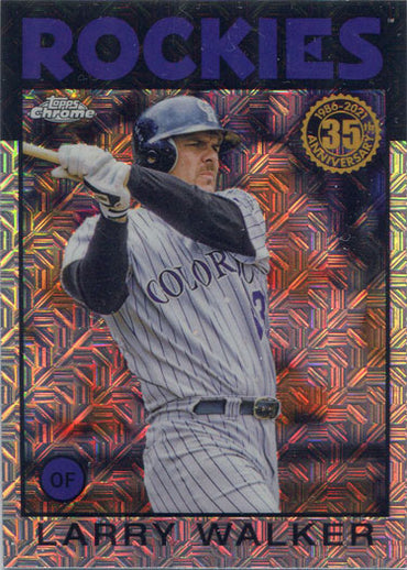 Topps Series Two Baseball 2021 Chrome Silver Card 86TC-37 Larry Walker