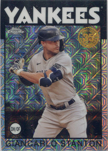Topps Series Two Baseball 2021 Chrome Silver Card 86TC-4 Giancarlo Stanton