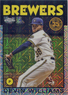 Topps Series Two Baseball 2021 Chrome Silver Card 86TC-48 Devin Williams