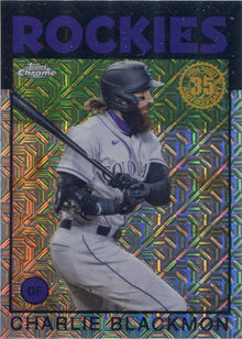 Topps Series Two Baseball 2021 Chrome Silver Card 86TC-52 Charlie Blackmon