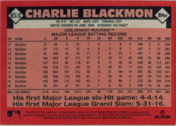 Topps Series Two Baseball 2021 Chrome Silver Card 86TC-52 Charlie Blackmon